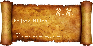 Mojsza Milos névjegykártya
